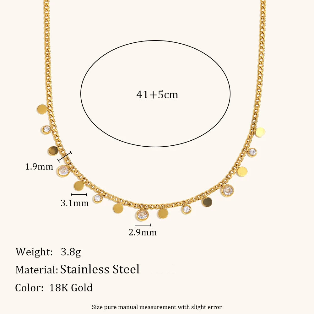 Zircon Butterfly Flower Pendant Necklace – Waterproof 18K Gold Plated Necklace | Ezra Gems
