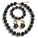 Acrylic Bead Chain Jewelry Set – Waterproof 18K Gold Plated Jewelry Set | Ezra Gems