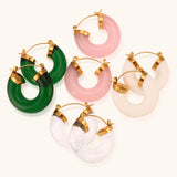 Acrylic Round Tube Hoop Earrings – Lightweight Hypoallergenic Earrings | Ezra Gems