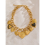 Heart Charm Pendant Necklace – Waterproof 18K Gold Plated Necklace | Ezra Gems