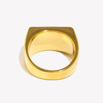 Snake Sunburst Signet Ring – Waterproof 18K Gold Plated Ring | Ezra Gems
