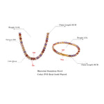 Yhpup Luxury Waterproof CZ Tennis Cubic Zirconia Stainless Steel Choker Necklace Bracelet Bling Jewelry Set for Women