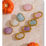Pastel Candy Resin Stud Earrings – Waterproof 18K Gold Plated Earrings | Ezra Gems