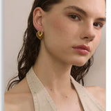 Casting Geometric Stud Earrings