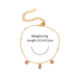 Pink Stone Pendant Necklace and Bracelet Set