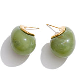 Candy Acrylic Teardrop Stud Earrings – Waterproof 18K Gold Plated Earrings | Ezra Gems