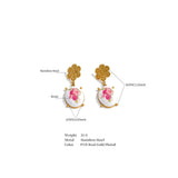 Summer Resin Flower Drop Earrings