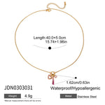 Pink Zirconia Heart Pendant Necklace – Waterproof 18K Gold Plated Necklace | Ezra Gems