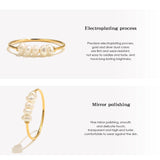 Freshwater Pearl Solitaire Ring – Waterproof 18K Gold Plated Ring | Ezra Gems