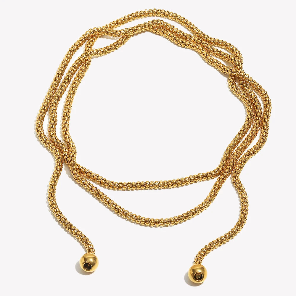 Multi-Layer Square Pearl Necklace – Waterproof 18K Gold Plated Necklace | Ezra Gems