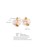 Fairy Resin Flower Petal Drop Earrings – Waterproof 18K Gold Plated Earrings | Ezra Gems