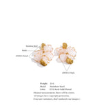 Fairy Resin Flower Petal Drop Earrings – Waterproof 18K Gold Plated Earrings | Ezra Gems