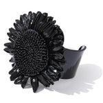 Sunflower Resin Cuff Bangle Bracelet – Waterproof 18K Gold Plated Bracelet | Ezra Gems