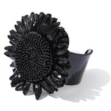 Sunflower Resin Cuff Bangle Bracelet – Waterproof 18K Gold Plated Bracelet | Ezra Gems