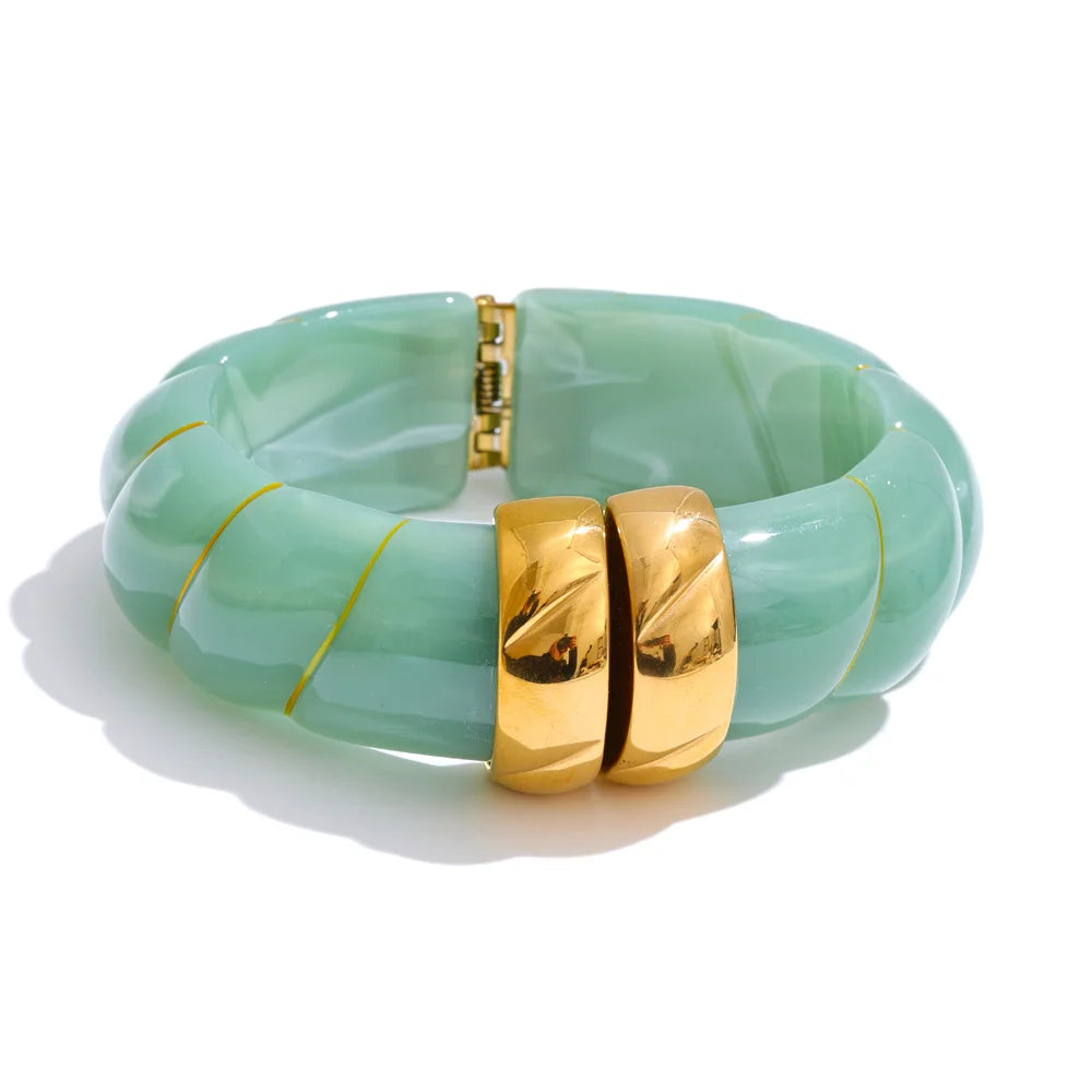 Resin Wide Statement Bangle