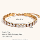 AAA Zircon Tennis Jewelry – Waterproof 18K Gold Plated Necklace and Bracelet | Ezra Gems