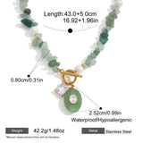 Resin Zircon Pendant Necklace