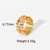 Mixed Link Open Stacking Ring – Waterproof 18K Gold Plated Ring | Ezra Gems