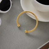 Natural Stone Turquoise Cuff Bracelet