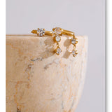 Shiny CZ Drop Earrings