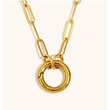 DIY O-Spring Buckle Chain Necklace