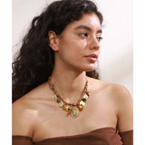 Resin Heart Flower Braided Cord Necklace – Waterproof 18K Gold Plated Necklace | Ezra Gems