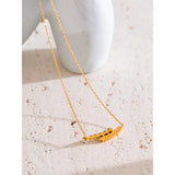 Pearl Leaf Pendant Necklace