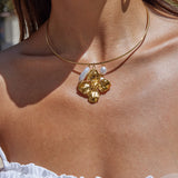Interchangeable Ring Pendant Necklace – Waterproof 18K Gold Plated Necklace | Ezra Gems