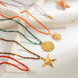 Sun & Starfish Bead Necklace