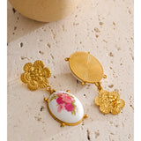 Summer Resin Flower Drop Earrings