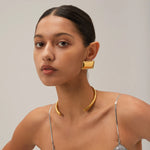Smooth Glossy Stainless Steel Choker – Waterproof 18K Gold Plated Necklace | Ezra Gems