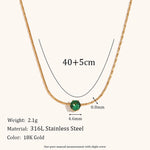 Mini Cubic Zirconia Pendant Necklace – Waterproof 18K Gold Plated Necklace | Ezra Gems