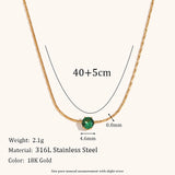 Mini Cubic Zirconia Pendant Necklace – Waterproof 18K Gold Plated Necklace | Ezra Gems