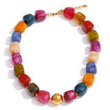 Acrylic Square Beads Chain Necklace