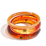 Stackable Multi-Color Resin Bangle – Waterproof 18K Gold Plated Bracelet | Ezra Gems