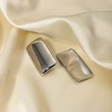 Rectangular Glossy Stud Earrings