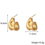 Geometric Trapezoid Creole Hoop Earrings – Waterproof 18K Gold Plated Earrings | Ezra Gems