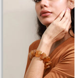 Amber Resin Geometric Bead Chain Bracelet – Waterproof 18K Gold Plated Bracelet | Ezra Gems