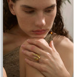 Geometric Cast Adjustable Ring