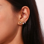 Mini Zircon Flower Stud Earrings – Waterproof 18K Gold Plated Earring | Ezra Gems