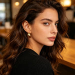 Geometric Trapezoid Creole Hoop Earrings – Waterproof 18K Gold Plated Earrings | Ezra Gems