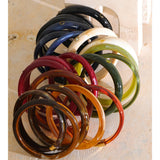 Stackable Multi-Color Resin Bangle – Waterproof 18K Gold Plated Bracelet | Ezra Gems