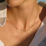 Dainty Crystal Charm Pendant Necklace