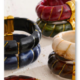 Resin Wide Statement Bangle