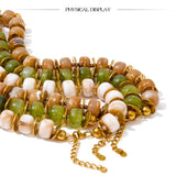 Resin Bead Spacer Chain Necklace – Waterproof 18K Gold Plated Necklace | Ezra Gems