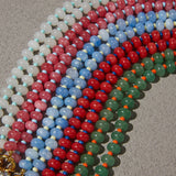 Natural Stone Bead Pendant Necklace