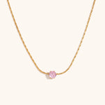 Mini Cubic Zirconia Pendant Necklace – Waterproof 18K Gold Plated Necklace | Ezra Gems