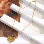 Classic Love Zircon Pendant Necklace – Waterproof 18K Gold Plated Necklace | Ezra Gems