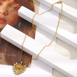 Classic Love Zircon Pendant Necklace – Waterproof 18K Gold Plated Necklace | Ezra Gems