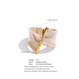 Acrylic Wide Statement Bangle – Waterproof 18K Gold Plated Bracelet | Ezra Gems